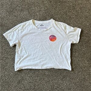Hollister White Graphic Tee